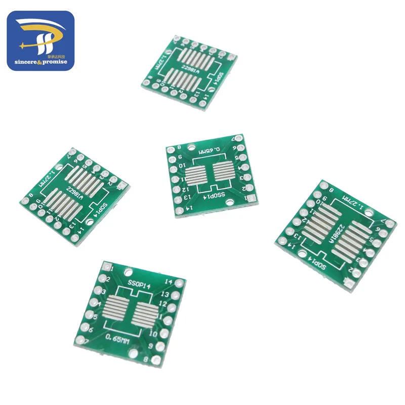 10 шт. SOP14 SSOP14 TSSOP14 к DIP14 Pinboard SMD для DIP адаптер 0,65 мм/1,27 мм до 2,54 мм DIP Pin Шаг печатной платы Конвертер Разъем