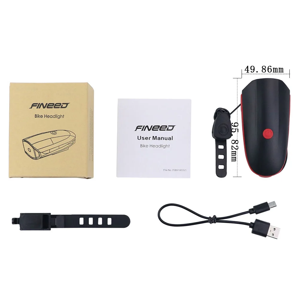 Звуковой сигнал двигателя Fineed зарядка через USB велосипедный звуковой 3 режима