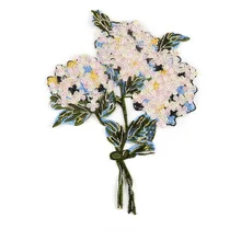 Большие цветы вышитые патчи пришить патчи для одежды DIY мотив полосатая одежда на заказ значки