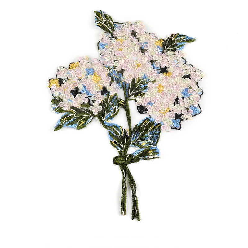

Big Flowers parches Embroidered sew on Patches for Clothing DIY Motif Stripes Clothes Custom Badges