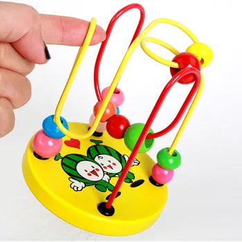 

Montessori education mini small beads around the wooden puzzle toys pitcher hands-on kindergarten gift