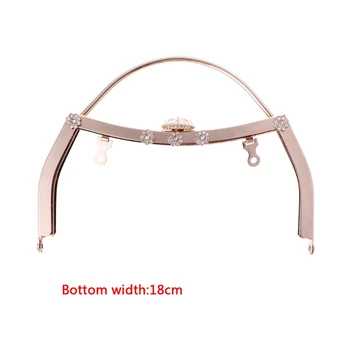 

1PC Retro Metal Purse Bag DIY Craft Frame No Hole Clasp Lock Accessories 18cm