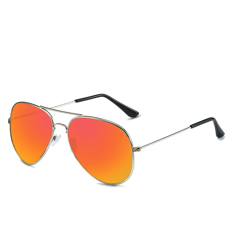 Роскошные солнцезащитные очки авиаторы Для мужчин Для женщин Брендовая Дизайнерская обувь зеркало вождения ретро солнцезащитных очков мужские солнцезащитные очки для Для мужчин s UV400 ray Банн - Цвет линз: Silver F Red