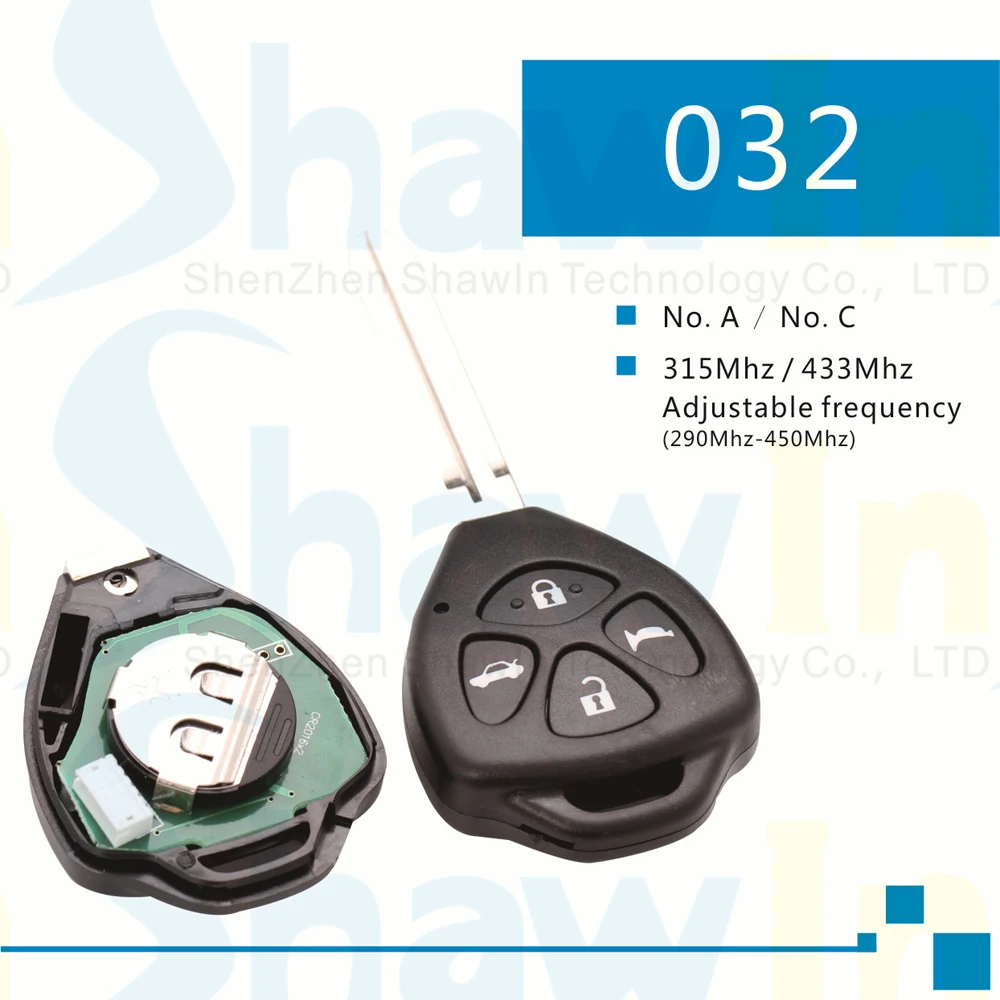 

20PCS 433MHz car key,good quality toyot-a style universal car key No.A fixed code remote, remote key for remote master