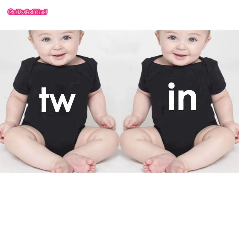 Culbutomind Black Twins Outfit Twin Printed Short Sleeve Cotton Baby Boy Girl Twin Matching Baby Bodysuits Twins Infant Jumpsuit Baby Bodysuits Infant Bodysuitbaby Bodysuit Girl Aliexpress