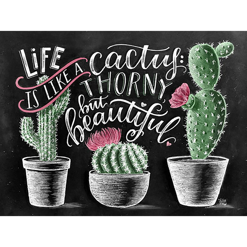 

Full Square/round Diamond 5D DIY Diamond Painting Big Cactus Embroidery Cross Stitch Rhinestone Mosaic Home Decor