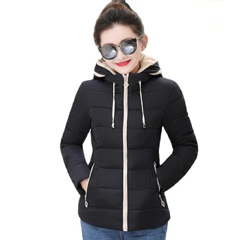 

Hooded Outwear Womens Winter Jackets Slim Ladies Women Autumn Basic Jacket Short Casaco Feminino Inverno 2018 New Arrival