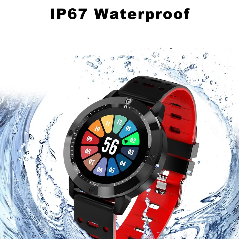 CF58 Смарт-часы TF карта IP67 водонепроницаемое закаленное стекло фитнес-трекер пульсометр спортивные мужские и женские Смарт-часы