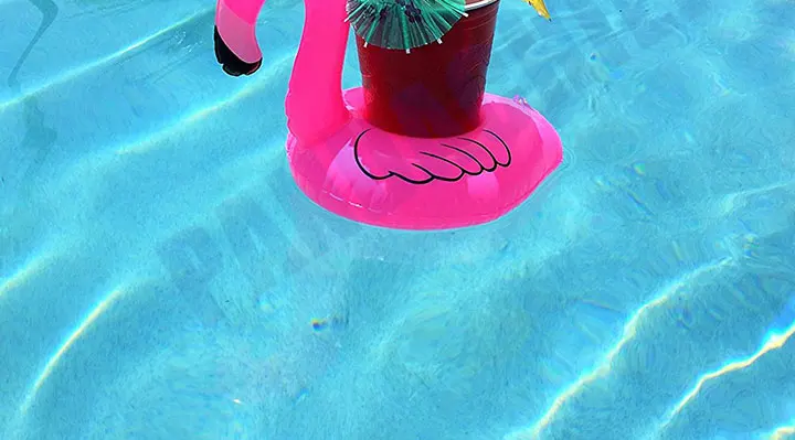 Новинка года, 1 шт./лот, мини милый розовый Фламинго, Плавающий надувной держатель для напитков, бассейн, ванна, игрушка для бассейна, плавательный круг, водные игрушки для бассейна