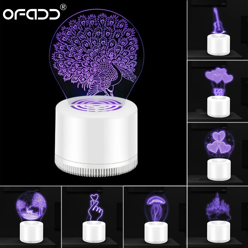 

3d Portable Usb Power Insect Trap Led Light Mosquito Killer Lamp Suction Type Pest Control Bug Zapper Uv Electric Household