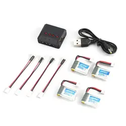 4 шт JJR/C 3,7 v 150 mAh Lipo Батарея USB Зарядное устройство для H36 набор T36 Eachine E010 E011 E012 NH 010 RC мини-аккумуляторы для квадрокоптера