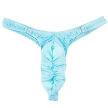 Мужские ледяные Шелковые Стринги сексуальные пенис оболочка стринги микро бикини-танга нижняя часть купальника мужские Экзотические Трусики для геев подарки