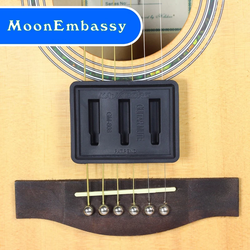 MoonEmbassy High Quality Acoustic Guitar Mute Rubber Practice Silencer