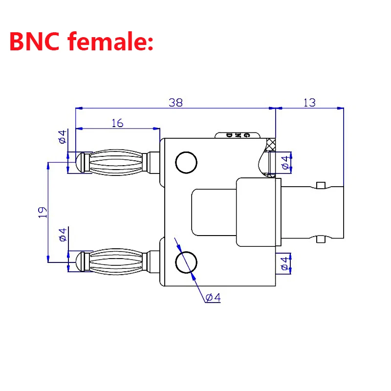 2 шт./лот 50 Ом Q9 BNC женский и мужской двухрядный переходник для вилки типа «банан» 4 мм вилка типа банан