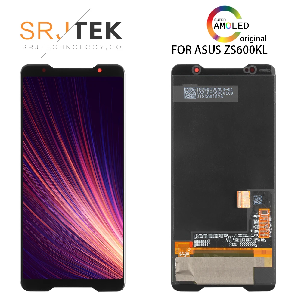 

SRJTEK AMOLED Screen For ASUS ROG Phone ZS600KL Display LCD ZS600KL Touch Screen Digitizer 2160*1080 Matrix Assembly Replacement