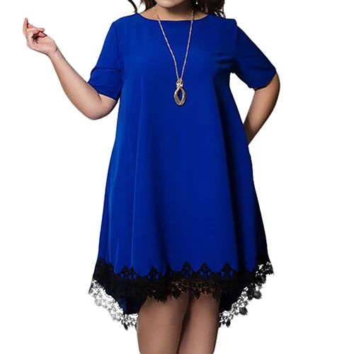 Blue 5XL 6Xl размера плюс летнее платье женское повседневное летнее Мини с открытой спиной кружевное платье с кисточками сексуальные пляжные платья вечерние платья Vestidos - Цвет: Blue