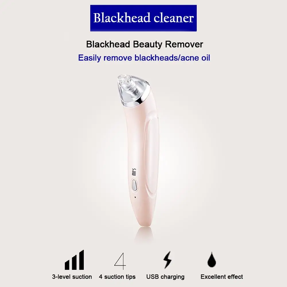 Portable Blackhead Vacuum Suction Cleaner Electric Facial Cleansing Acne Remover Blackhead Cleaning Device Skin Care Cleaner