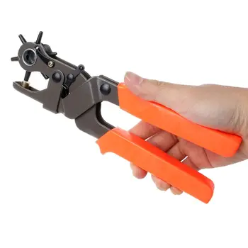 

9'' Leather Belt Hole Punch Drill Plier Eyelet Spin Sewing Machine Leathercraft Household Bag Tool Strap For Home Use