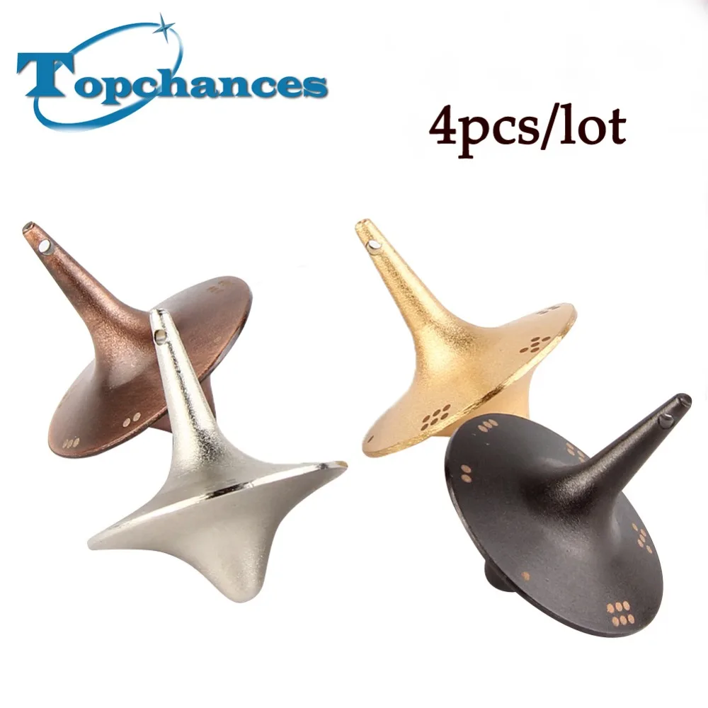 High Quality Fashion 4PCS Mixed Colors Forever Spin Metal Spinning Top