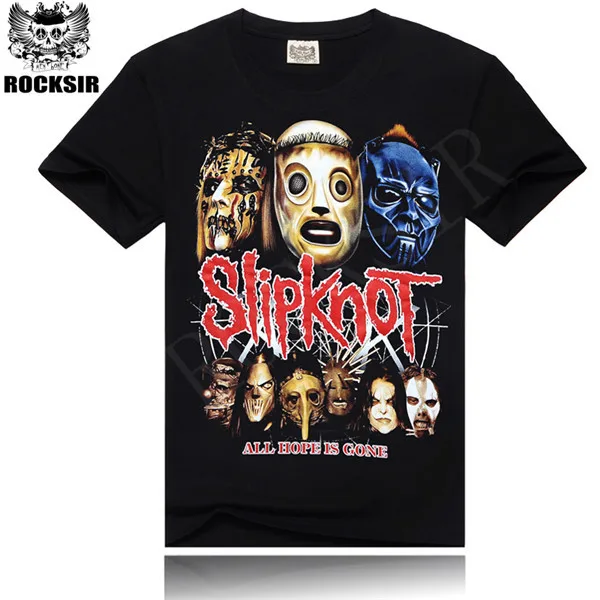 

Rocksir T Shirt Men Hip-hop rock band Slipknot For men tshirt short sleeve Black Size M-XXXL Brand Clothing