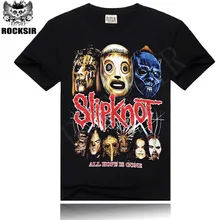 Rocksir T Shirt Men Hip-hop rock band Slipknot For men tshirt short sleeve Black Size M-XXXL Brand Clothing