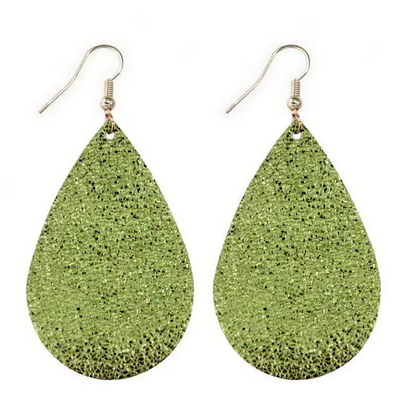

Fashion Earing for Women 2018 Wholesale Genuine Leather Earrings Gold Jewelry Statement Teardrop Earring Vintage boucle oreilles
