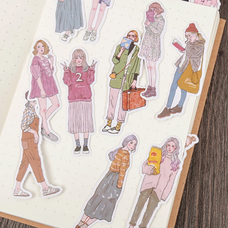 1 упаковка стикеров милые девушки kawaii Скрапбукинг наклейки для ноутбука детские игрушки pegatinas девушки DIY Дневник украшения