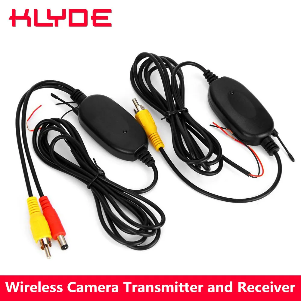 

KLYDE 2.4GHz Wireless Camera Video Transmitter and Receiver for Car Rear View Camera and Car DVD Player Parking Monitor