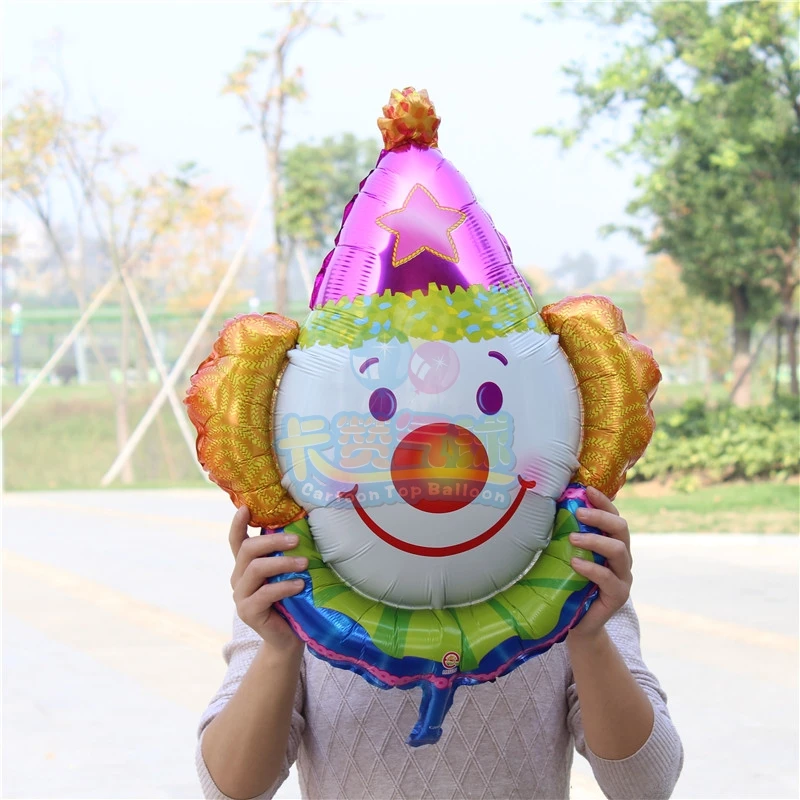 

10pcs lovely clown balloon helium aluminum foil balloon child happy birthday party decoration kids gift toy 70*63cmSC13