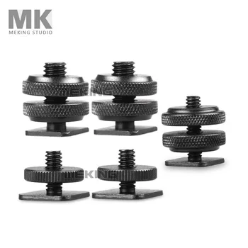 

1/4" & 3/8" Tripod screw to Camera Flash Hot Shoe Mount Adapter(Pro) Kit 5 pcs