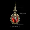 Women Earrings Fashion Punk Retro Bronze Pirate Skull Cross Bones Poison Dangle Flower Rhinestone Hook Drop Earring Lady Vintage 6