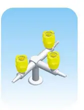 K005 Laboratory gas tap Pure Copper Three port Standing style 90 degrees right angle three dimensional right angle clip lab cross clamp laboratory metal grip supports laboratory clamp angular splint