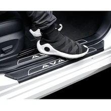 Защитная Накладка на порог автомобиля, 4 шт. защитные накладки для автомобильных дверей из углеродного волокна с защитой от царапин Накладка Наклейка для Toyota AVALON