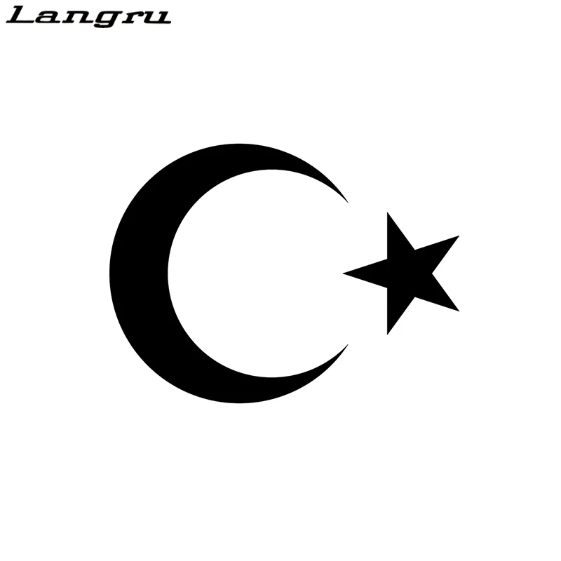 Langru ислам флаг Турции звезда половина моды Личность творчество виниловая