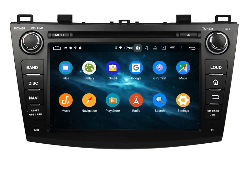 Excellent 8inch two din android 9.0 car dvd player for mazda3 2012 with gps navigation radio USB SD DVD built in wifi mirror link 4G+64G 7