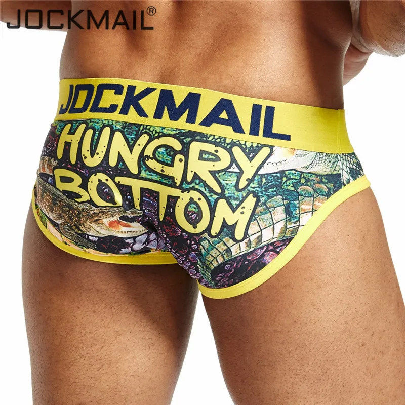 Трусы брифы JOCKMAIL мужские Брендовое пикантное нижнее белье слипы с игривым