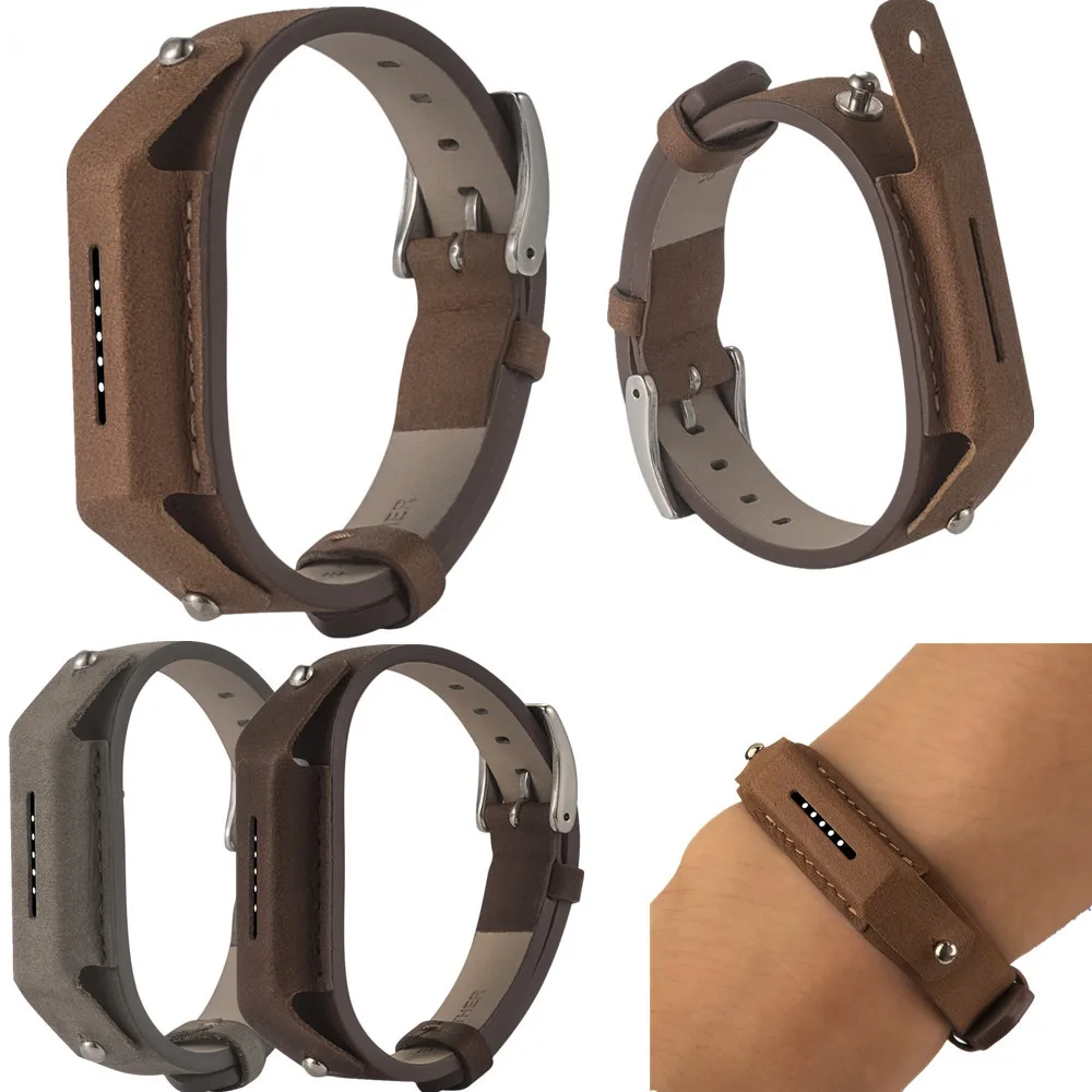 

Real Leather Watchband Wrist Strap for Fitbit Flex 2 Fitness Wristband