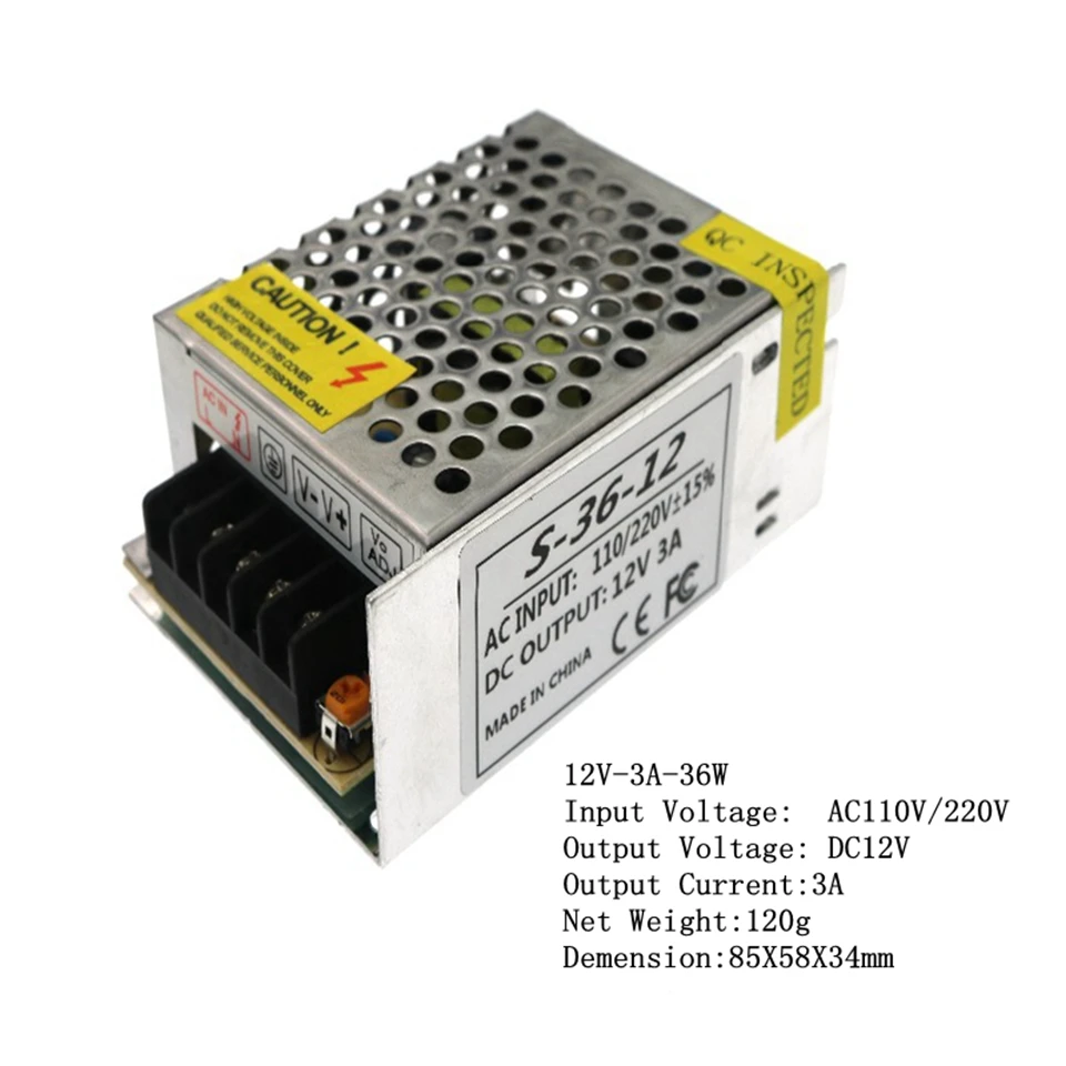 Алюминий светодиодный Питание драйвер AC110V/220 V DC/DC 5V 12V 24V 1A 2A 3A 5A 10A 20A 30A 40A 50A сплиттер адаптер для Светодиодные ленты светильник