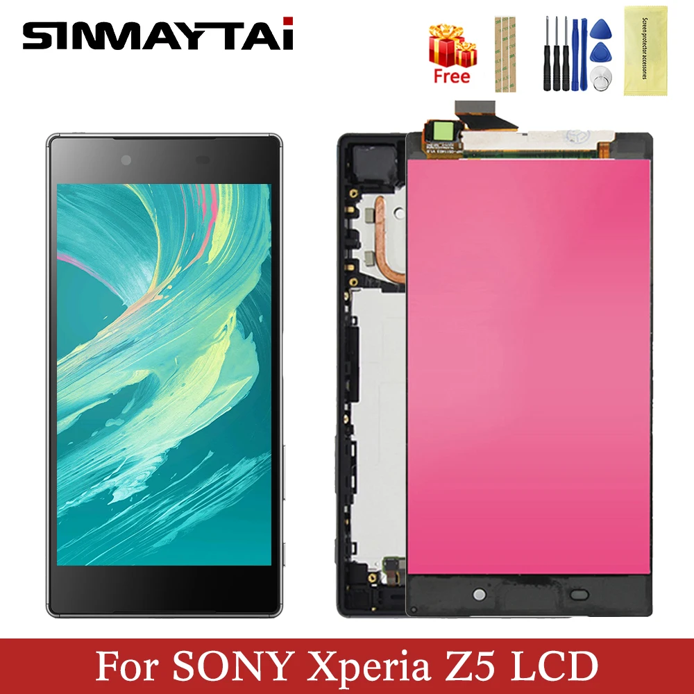 ЖК-дисплей для Sony Xperia Z5 E6603 E6633 E6653 E6683 сенсорный экран дигитайзер в сборе с рамкой+ Бесплатные инструменты ЖК-запчасти