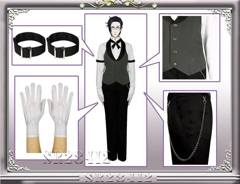 Бесплатная доставка костюм черного двореца куросицуджи клода фаустуса из аниме