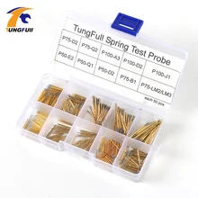 Пружина Пробник лучшее продвижение 500 штук P50-P100 Pogo Pin фосфор латунь позолоченная проволока из нержавеющей стали