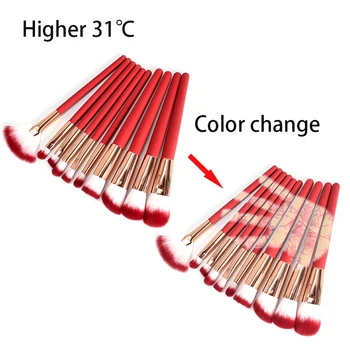 

10pcs Discolored Makeup Brush Set Thermal Induction Creative Brushes Foundation Powder Eyeshadow Concealer Cosmetic Tools Kit