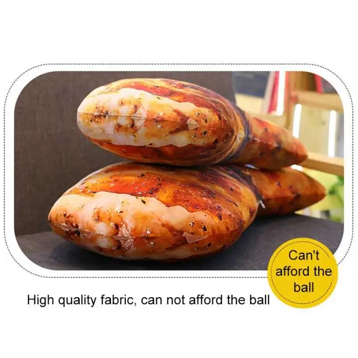 3D Simulation Chicken Leg Pillow Food Plush Toy Throw Pillow Doll TT-best