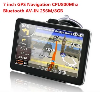 

Wholesale 7 inch touch screen Vehicle GPS Navigation SAT NAV CPU800M built-in 256/8GB+Bluetooth AV-IN+Free new Maps,10pcs/pack