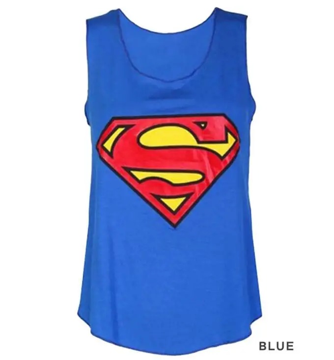 

2018 Summer Fashion Women O-Neck T-Shirts Superman Batman Sleeveless Tops Size:S-XL For Choose Free Shipping 1PCS