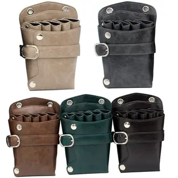 

1PC Professional Barber Leather Salon Scissors Pouch Bag Waist Pack Hairdressing Tool Home Bathroom Storage Bags