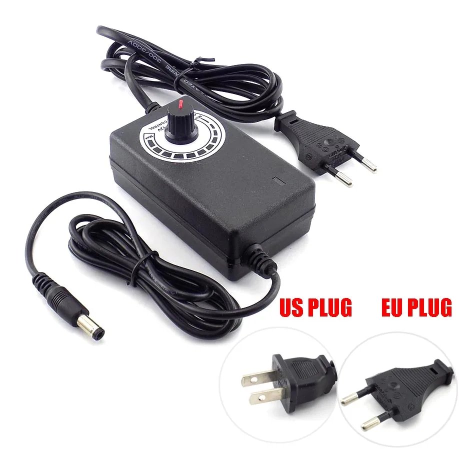 

AC 100-220V to DC Adjustable Adapter 3-12V 2.0A Power Adapter Supply Universal Charger for Led Strip Light CCTV Camera 5.5*2.5mm