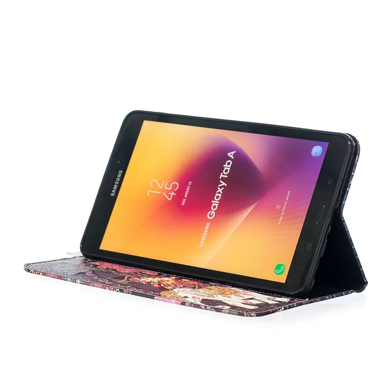 Модный кожаный чехол с 3D рисунком для samsung Galaxy Tab A 8,0 T380 T385, умный чехол для Tab A 8,0 дюймов, чехол для планшета+ пленка+ ручка