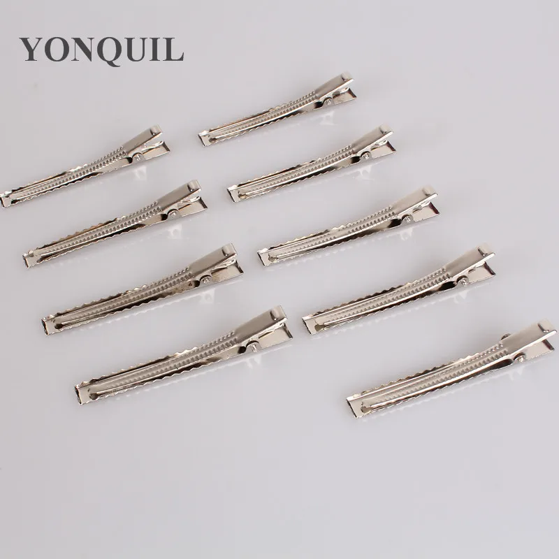 Girl's Hair Pin 200Pcs/Lot New Prong Barrettes & Brooch Clips Finding Alligator Clips Crocodile 75MM Jewelry DIY