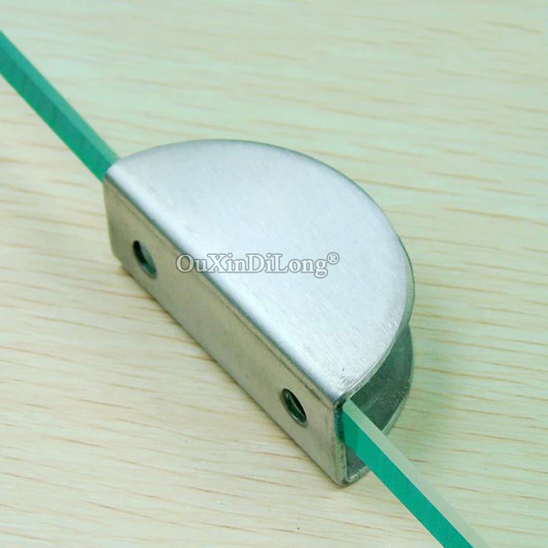 50PCS Aluminum Glass Clamps Clip Board Frame Shelf Fixed Holder Support Brackets